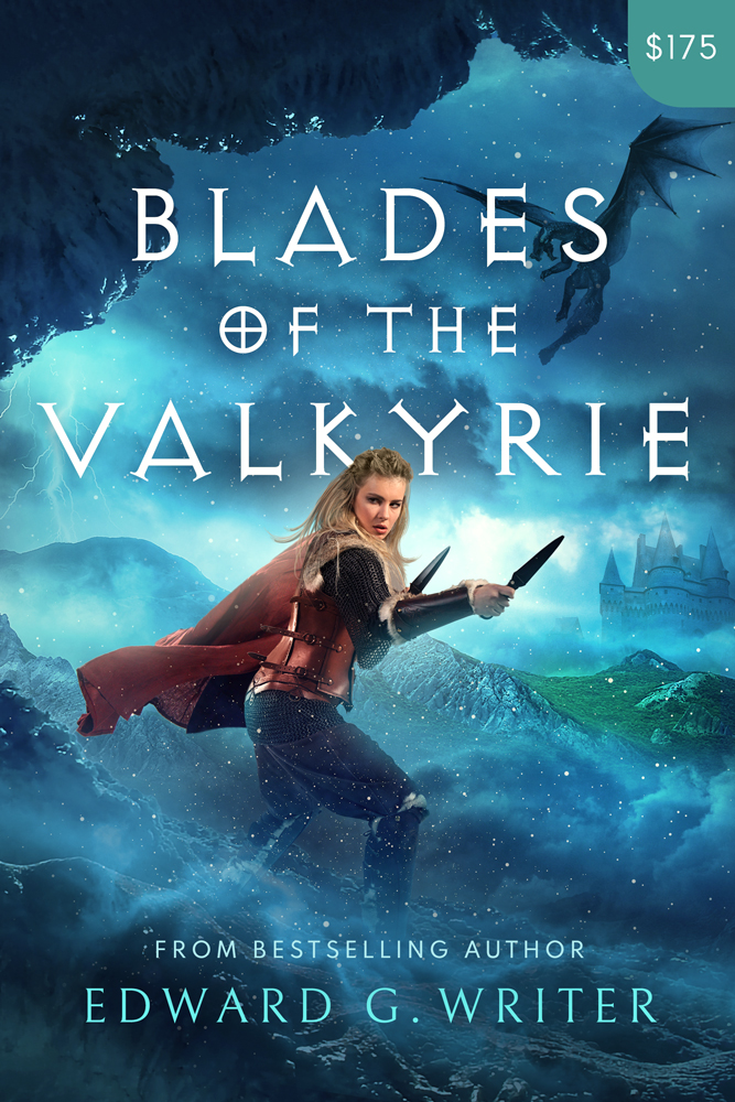 Premade Fantasy Book Cover Design: Blades of the Valkyrie